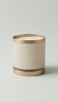 Champagne Linen Glass Candle